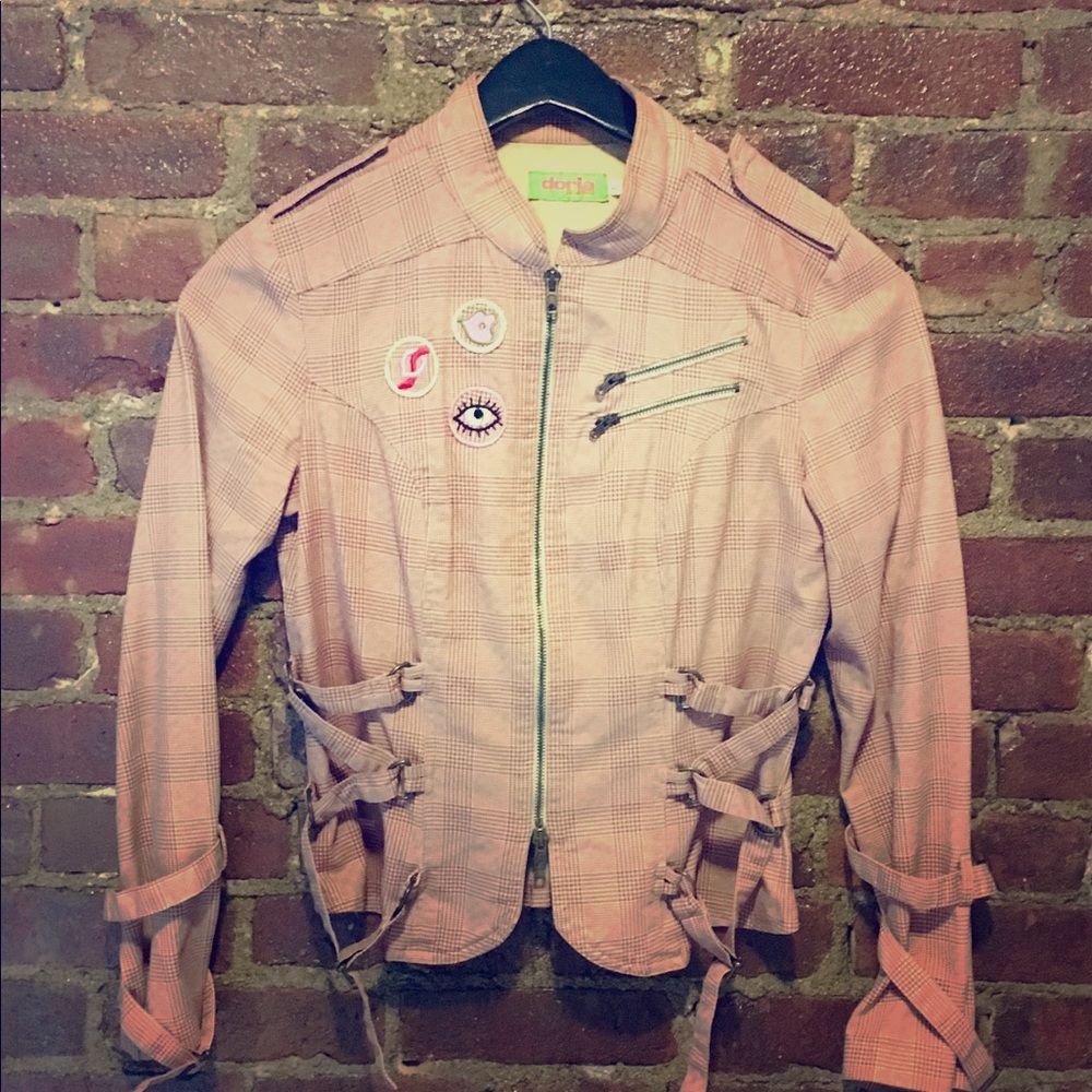 Vintage Moto style %100 Cotton Jacket